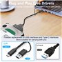 Hoembpn Câble adaptateur SATA vers USB 3.0 avec bloc d'alimentation 12 V/2 A - Compatible avec les disques durs HDD/SSD internes