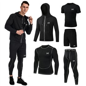 MEETYOO Ensemble de compression 5 pièces pour homme avec pantalon