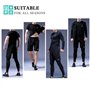 MEETYOO Ensemble de compression 5 pièces pour homme avec pantalon, chemise à manches longues, short athlétique, veste de course,