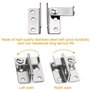 GZjiyu 4 Pcs Moraillon Loquet, Verrou Meuble Loquet de Porte en 304 Inoxydable pour Portes Fenêtres Meubles Animal Domestique Ve