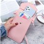 YSJCHEBS 1 Sac Rose Pour Téléphone Portable Et 1 Cordon Pour Téléphone Portable, Sac À Bandoulière En Cuir Pu, Sac Pour Filles, 