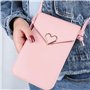 YSJCHEBS 1 Sac Rose Pour Téléphone Portable Et 1 Cordon Pour Téléphone Portable, Sac À Bandoulière En Cuir Pu, Sac Pour Filles, 