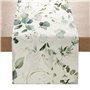 QFEHTHSK Chemin De Table Imprimé Plante Verte 1 Pièce