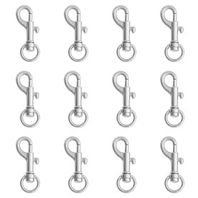 Lot De 12 Mousquetons Pivotants