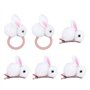 4 petites pinces à cheveux lapin et 2 anneaux à cheveux