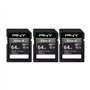 PNY Elite-X Lot de 3 Cartes mémoire Flash SDXC Classe 10 U3 V30 100 Mo/s