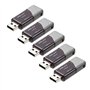 PNY Turbo Attaché 3 Lot de 5 clés USB 3.0 128 Go - Gris - P-FD128X5TBOP-MP - 100 Mo/s