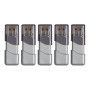PNY Turbo Attaché 3 Lot de 5 clés USB 3.0 128 Go - Gris - P-FD128X5TBOP-MP - 100 Mo/s, légère, Durable - Stockage et Transfert d