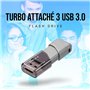 PNY Turbo Attaché 3 Lot de 5 clés USB 3.0 128 Go - Gris - P-FD128X5TBOP-MP - 100 Mo/s, légère, Durable - Stockage et Transfert d