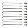 QHQKR Rayons de vélo électrique 10G de 3 mm de diamètre en acier argenté avec écrous et clé 55-305 mm J Bend pour vélo électriqu