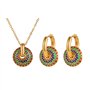 KBRPEY Parure Bijoux Femme Vintage Collier et Boucle D'oreilles Parure en Acier Inoxydable Marguerite Bijoux Ensemble Fantaisie