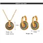 KBRPEY Parure Bijoux Femme Vintage Collier et Boucle D'oreilles Parure en Acier Inoxydable Marguerite Bijoux Ensemble Fantaisie 