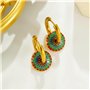 KBRPEY Parure Bijoux Femme Vintage Collier et Boucle D'oreilles Parure en Acier Inoxydable Marguerite Bijoux Ensemble Fantaisie 
