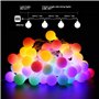 Oreunik Guirlande Lumineuse Solaire Extérieure, 66LED Boule Lumineuse de Couleur étanche 8 Modes, Pour Intérieur/Extérieur, Jard