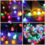 Oreunik Guirlande Lumineuse Solaire Extérieure, 66LED Boule Lumineuse de Couleur étanche 8 Modes, Pour Intérieur/Extérieur, Jard