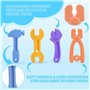 KIMIGO Anneau Dentition Bébé en Silicone – 4PCS Anneaux de Dentition Sans BPA | Soulage Gencives | Sensoriels de Qualité Aliment