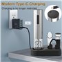 TAVADA Tire Bouchon Electrique Rechargeable,Ouvre Bouteille Electrique Coffret Cadeau Avec Coupe-Capsule, Bouchon à Vide, Bec Ve