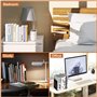KIMIGO 6 Pièces Serre Livres en Métal,Serre-Livres pour étagères,avec Tapis antidérapant,21 × 13.5 × 9 cm, équipé de 2 aimants e