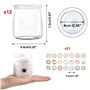 BBWELL Pots Yaourts avec Couvercle 150 ml [Lot de 12] - Petits Pots en Verre,Petit Pot en Verre pour Confiture - Bocaux à desser