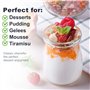 BBWELL Pots Yaourts avec Couvercle 150 ml [Lot de 12] - Petits Pots en Verre,Petit Pot en Verre pour Confiture - Bocaux à desser