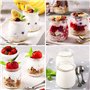 BBWELL Pots Yaourts avec Couvercle 150 ml [Lot de 12] - Petits Pots en Verre,Petit Pot en Verre pour Confiture - Bocaux à desser