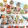 BBWELL Pots Yaourts avec Couvercle 150 ml [Lot de 12] - Petits Pots en Verre,Petit Pot en Verre pour Confiture - Bocaux à desser