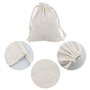 Toile de Jute Avec Cordon Rectangle pour Bijoux Cadeau Mariag