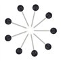 HXMJIED Lot de 400 punaises noires à tête de 1,6 cm pour tableau d'affichage, tableau d'affichage