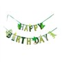 Bannière « Happy Birthday » - Décoration sur le thème des dinosaures - Fanions fossiles pour fête d'anniversaire