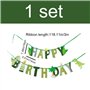 Bannière « Happy Birthday » - Décoration sur le thème des dinosaures - Fanions fossiles pour fête d'anniversaire
