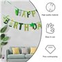 Bannière « Happy Birthday » - Décoration sur le thème des dinosaures - Fanions fossiles pour fête d'anniversaire