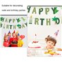Bannière « Happy Birthday » - Décoration sur le thème des dinosaures - Fanions fossiles pour fête d'anniversaire