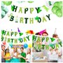 Bannière « Happy Birthday » - Décoration sur le thème des dinosaures - Fanions fossiles pour fête d'anniversaire