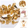 Attaches Parisiennes, Mini Brads Scrapbooking à Tête Ronde, Métal Attaches Broches Fendues pour Scrapbooking Craft Papier DIY Lo