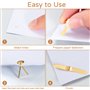 Attaches Parisiennes, Mini Brads Scrapbooking à Tête Ronde, Métal Attaches Broches Fendues pour Scrapbooking Craft Papier DIY Lo