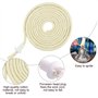 VCRANONR Meche Lampe à Huile en Coton 0.7 * 200 cm Mèche Lampe à Pétrole Inflammable Lanterne Mèches Découpable avec Bouchon à T