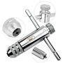 Tkxjry Lot de 6 tarauds à cliquet avec poignée en T réglable M3 M4 M5 M6 M8 avec poignée en T et porte-outils