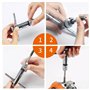 Tkxjry Lot de 6 tarauds à cliquet avec poignée en T réglable M3 M4 M5 M6 M8 avec poignée en T et porte-outils