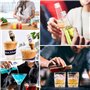 Bouteilles de Liqueur en Plastique,YouXiaor Lot de 60 petites bouteilles de 30 ml à remplir mini bouteilles réutilisables à remp
