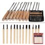 Set de 24 outils de sculpture sur bois