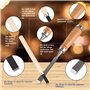 Set de 24 outils de sculpture sur bois, ensemble de 12 couteaux à sculpter et ensemble de 12 burins pour le bois, outil de sculp
