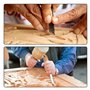 Set de 24 outils de sculpture sur bois, ensemble de 12 couteaux à sculpter et ensemble de 12 burins pour le bois, outil de sculp