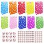 Brevanza 50 pièces pochette cadeau anniversaire enfant avec 84 autocollants