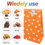 Brevanza 50 pièces pochette cadeau anniversaire enfant avec 84 autocollants, sac bonbon colorés à pois, sachet papier pour embal