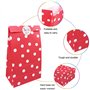 Brevanza 50 pièces pochette cadeau anniversaire enfant avec 84 autocollants, sac bonbon colorés à pois, sachet papier pour embal