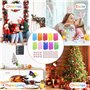 Brevanza 50 pièces pochette cadeau anniversaire enfant avec 84 autocollants, sac bonbon colorés à pois, sachet papier pour embal