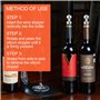 Lectorias Lot de 6 Bouchon Bouteille Vin, Bouchons en Caoutchouc Accessoire pour Vin Réutilisables Fermeture Hermétique pour Vin