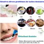 Éliminateur de Taches Dentaires 4 Pièces Outil de Détartrage, Polisseur, Brosse Interdentaire, Gomme à Dents pour Enlever Plaque