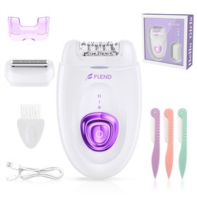 Épilateur électrique pour femme 2 en 1 avec lumière LED pour aisselles