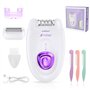 Épilateur électrique pour femme 2 en 1 avec lumière LED pour aisselles
